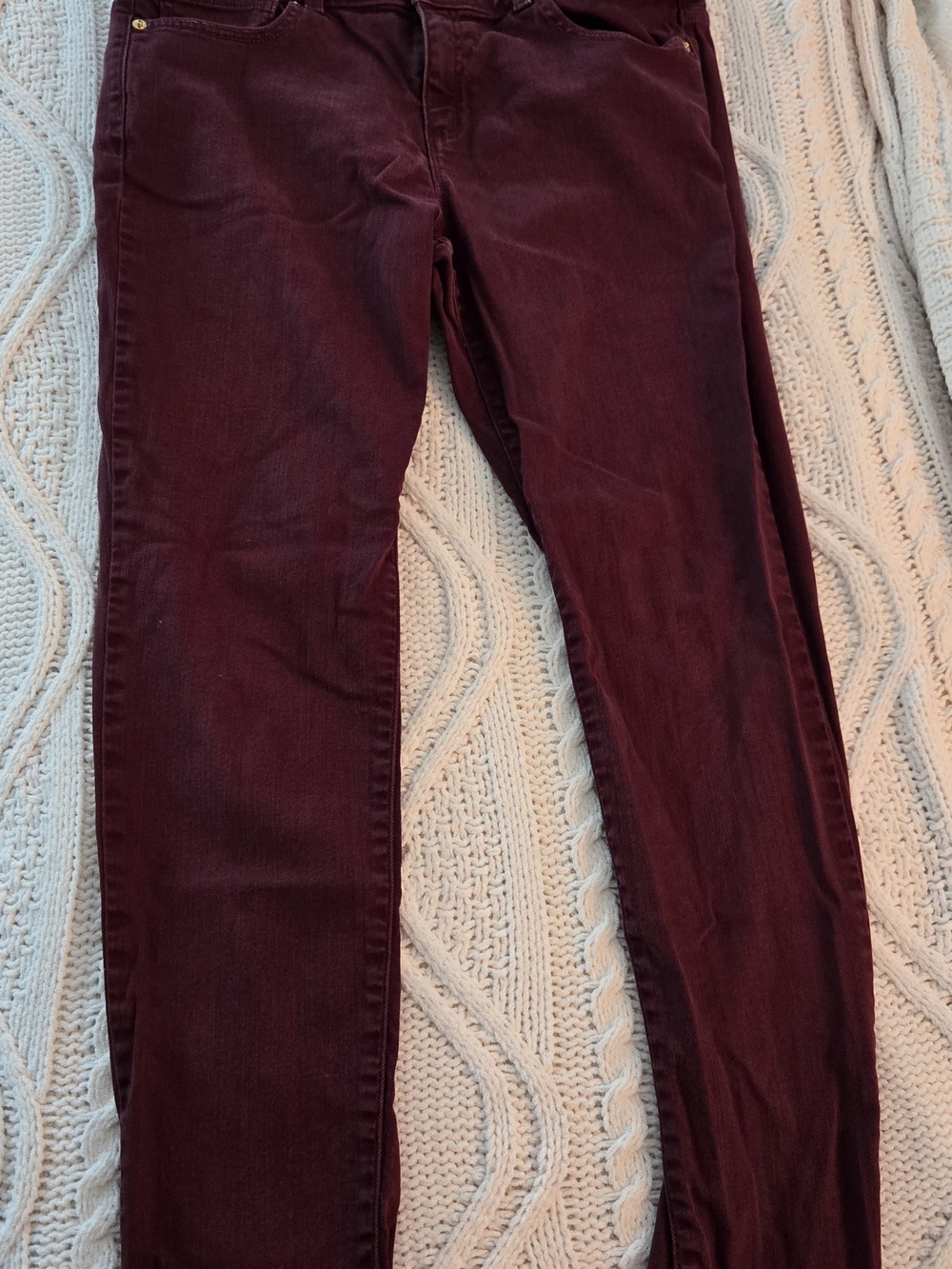 Michael Kors Women’s Burgundy Skinny Jeans Size 10